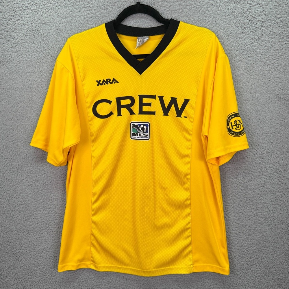 Columbus Crew Jersey Mens M Yellow MLS Xara Hudson Soccer Association Sport